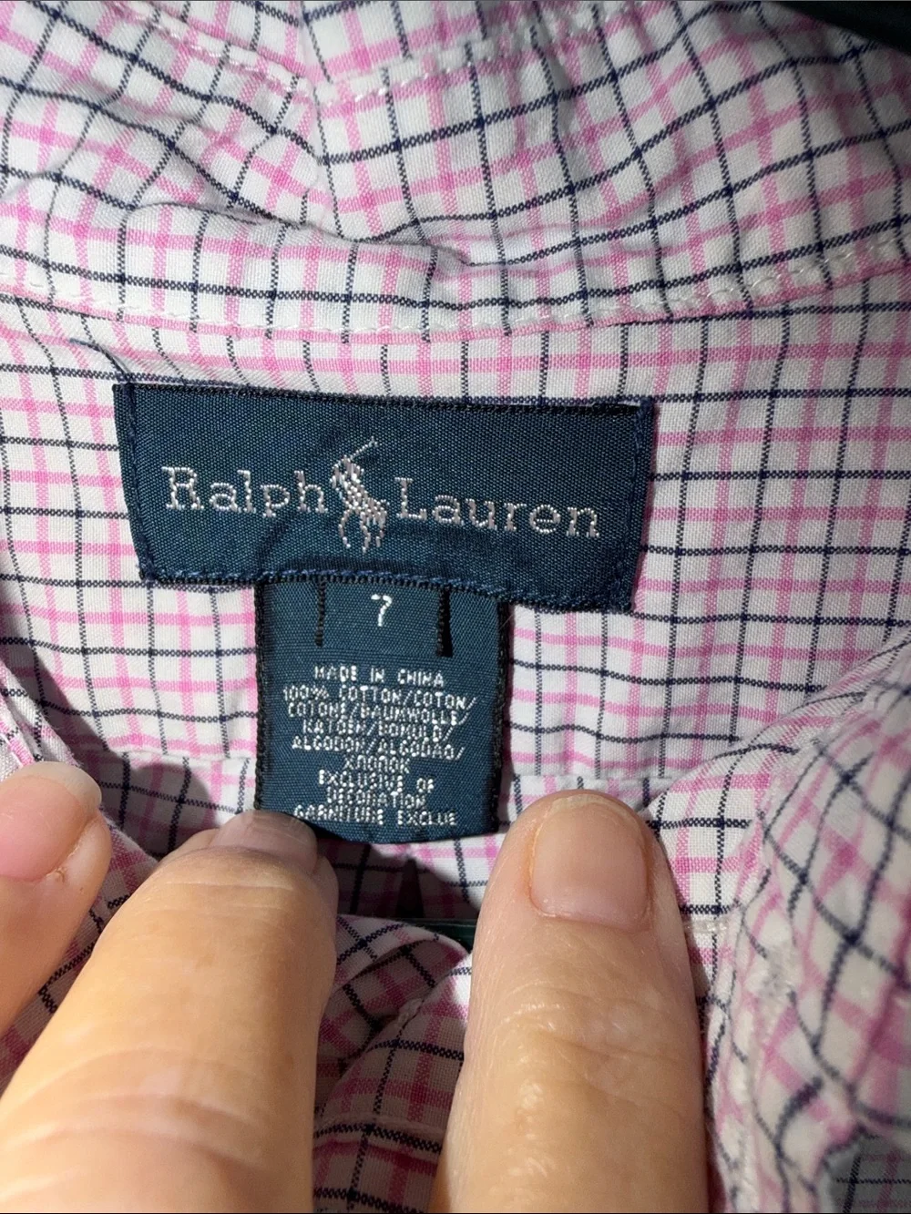 Ralph Lauren Boys Pink & Blue Micro-Check Button-Down Shirt